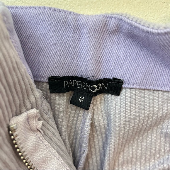 Papermoon Danielle split panel straight leg pants in lavender size medium - Picture 4 of 10